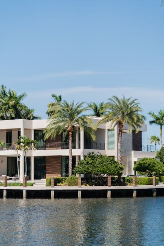 House with palm trees in Florida