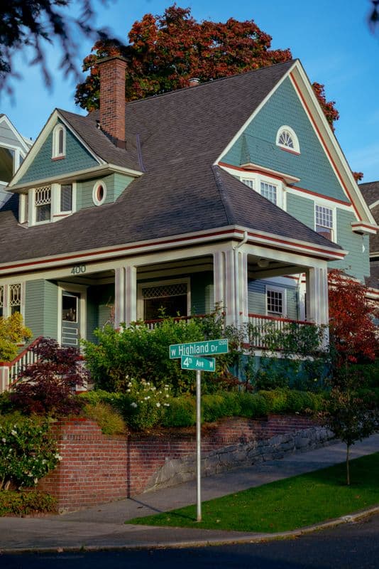Craftsman-style house in a Seattle neighborhood